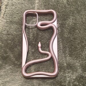 SHEIN Pink Snake Design Phone Case